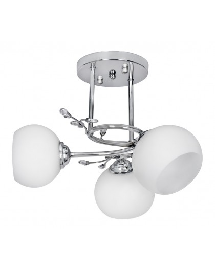 Activejet Classic ceiling chandelier pendant lamp IRMA nickel triple 3xE27 for living room