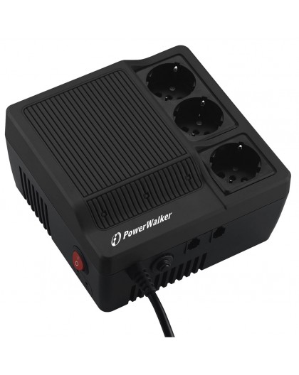 PowerWalker AVR 1000 voltage regulator 3 AC outlet(s) 180-264 V Black