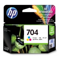 HP 704 Три цвета Оригинальный картридж струйной бумаги 1 шт. Cyan, Magenta, Yellow
