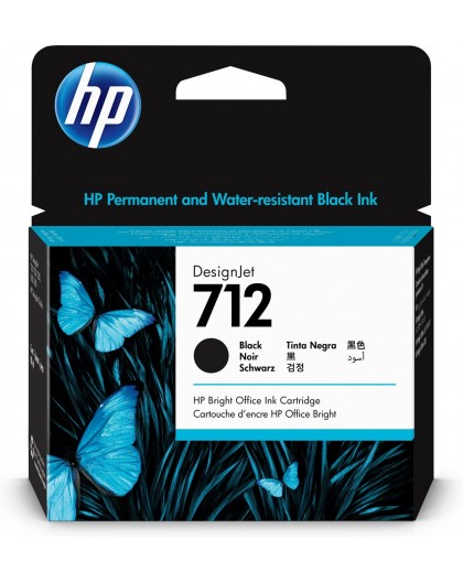HP 712 80-ml Black DesignJet Ink Cartridge