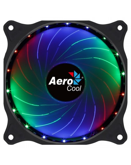 Aerocool COSMO12FRGB PC Fan 12cm LED RGB Molex Connector Silent Black
