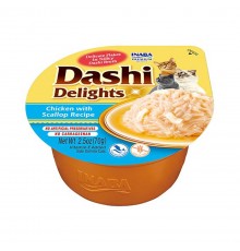 INABA Dashi Delights Chicken with scallop in broth - cat treats - 70g