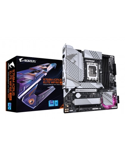 GIGABYTE B760M AORUS ELITE WIFI6E GEN5 Motherboard - Supports 14th Gen. Intel Core CPUs, 12+1+1 phases VRM, up to 5600MHz DDR5, 