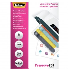 Fellowes A4 Glossy 250 Micron Laminating Pouch - 100 pack