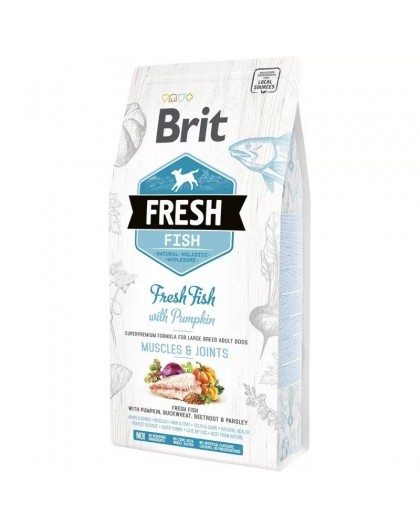 BRIT Fresh Muscles & Joints Fish with pumpkin - dry dog food - 12kg