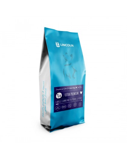 LINCOLN Ultra premium Large Lamb with pork - dry dog food - 12kg