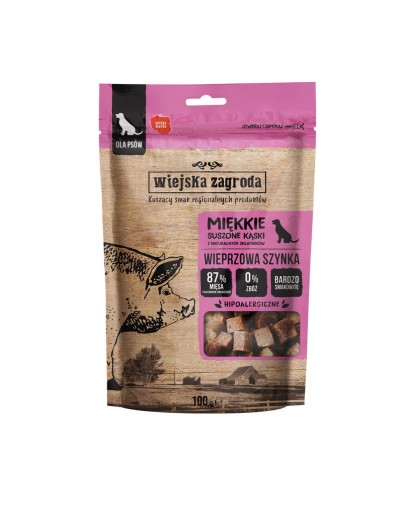WIEJSKA ZAGRODA Pork ham - dog treat - 100g