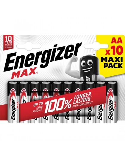 ENERGIZER BATTERIES MAX AA LR6 10 PCS ECO