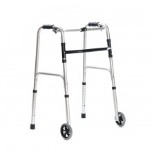 Walking frame rehabilitation with wheels