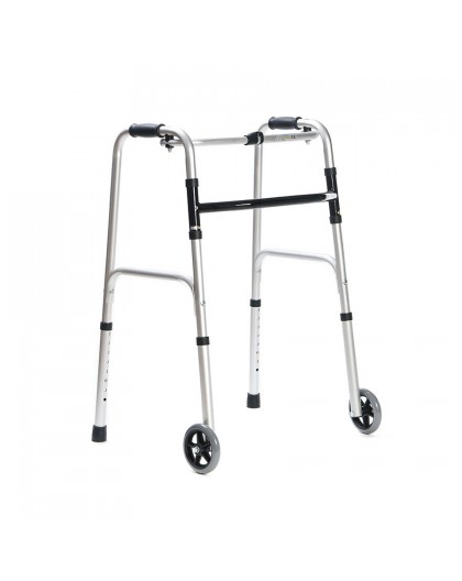 Walking frame rehabilitation with wheels