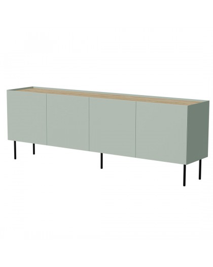 Cama FELLINI chest of drawers 200x40x70 olive + oiled oak top