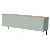 Cama FELLINI chest of drawers 200x40x70 olive + oiled oak top
