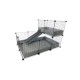 C&C modular cage one-storey 3x2 + Loft 2x1 + Silver ramp