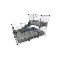 C&C modular cage one-storey 3x2 + Loft 2x1 + Silver ramp