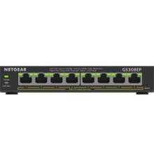 NETGEAR 8-Port Gigabit Ethernet PoE+ Plus Switch (GS308EP) Managed L2/L3 Gigabit Ethernet (10/100/1000) Power over Ethernet (PoE
