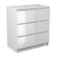 Topeshop M3 BIEL POŁYSK chest of drawers