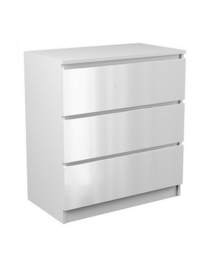 Topeshop M3 BIEL POŁYSK chest of drawers