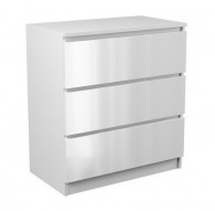 Topeshop M3 BIEL POŁYSK chest of drawers