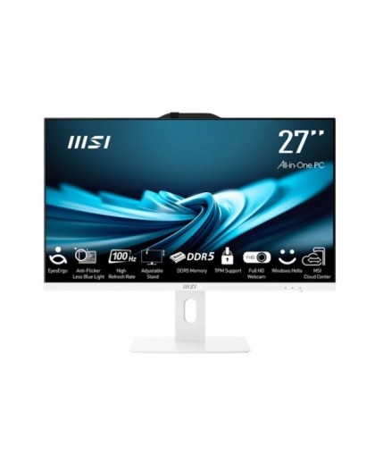 MSI AIO AP272P 14M-1029EU i5-14400 27" IPS LED FHD Non-Touch Anti-Glare 16GB SSD500GB M.2 AX211 WiFi 6E Windows 11 Pro White