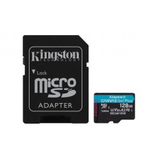 Kingston Technology 128GB microSDXC Canvas Go Plus Gen4 200MB/s A2 U3 V30 Card + Adapter