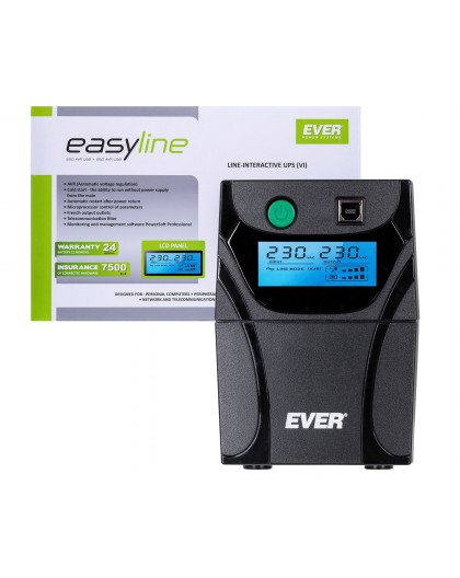 Ever EASYLINE 650 AVR USB Line-Interactive 0.65 kVA 360 W