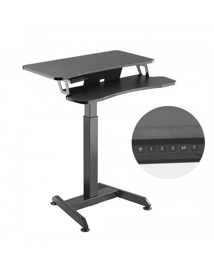 Maclean MC-835 Portable Desk Electric Height Adjustable 72 -122cm max. 37 kg Control Panel Sit Stand Work Station
