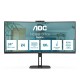 AOC V5 CU34V5CW/BK LED display 86.4 cm (34") 3440 x 1440 pixels Wide Quad HD Black