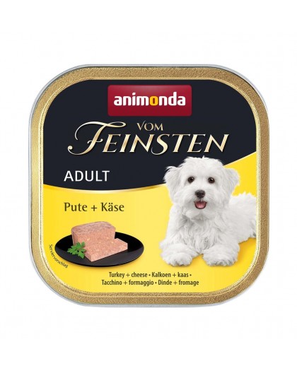 ANIMONDA Vom Feinsten Adult Turkey with cheese - wet dog food - 150g