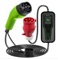 Qoltec Mobile charger for electric cars EV with 2-in-1 adjustment Type 2 7kW CEE 32A/5 PIN 230V LCD Portable Wallbox 5m