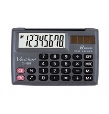Vector KAV CH-861 pocket calculator, 8 digits, 87 x 58 mm, black