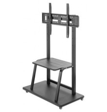 Manhattan TV & Monitor Mount, Trolley Stand, 1 screen, Screen Sizes: 37-100", Black, VESA 200x200 to 800x600mm, Max 150kg, Shelf