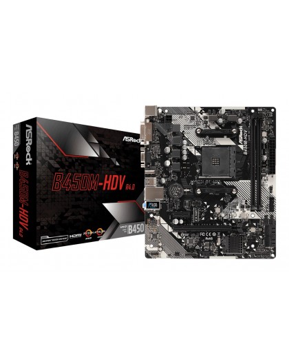 Asrock B450M-HDV R4.0 AMD B450 Socket AM4 micro ATX