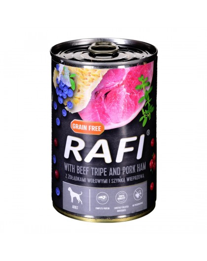 Dolina Noteci Rafi beef stomachs with ham - wet dog food - 400g