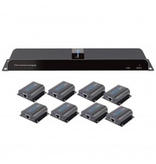 Techly HDMI 1x8 Extender Splitter over CAT6/6a/7 50m with IR pass-back IDATA EX-HL81TY