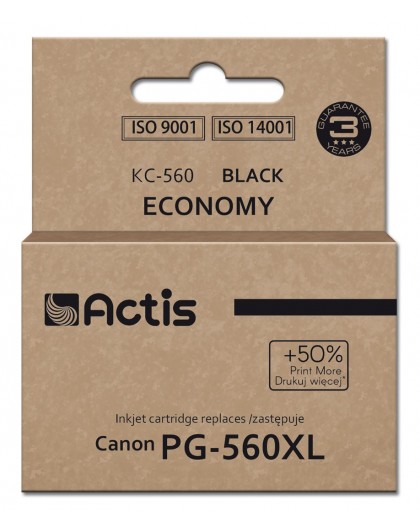 Actis KC-560 tindik (asendaja Canon PG-560XL Supreme 22 ml must). Prindib 50% rohkem kui OEM.