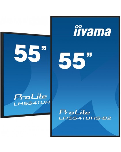iiyama 55" Professional Digital Signage display with 4K UHD resolution and 24/7 operating time