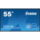 iiyama 55" Professional Digital Signage display with 4K UHD resolution and 24/7 operating time