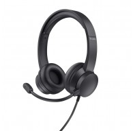 Trust HS-201 Headset Wired Head-band Office/Call center USB Type-A Black