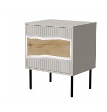 Cama Bedside cabinet, 2 pcs. INSERTO 50x40x61.5 cashmere + LED