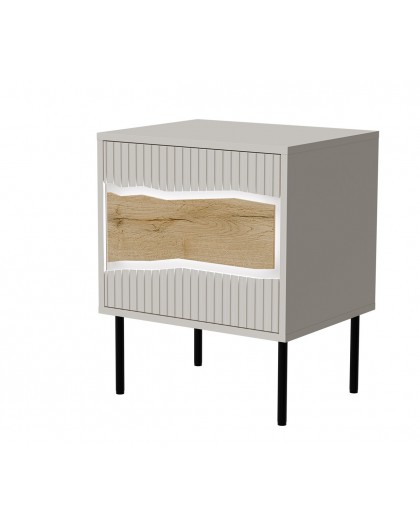 Cama Bedside cabinet, 2 pcs. INSERTO 50x40x61.5 cashmere + LED