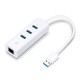 TP-Link UE330 sülearvuti dokk/portide replikator Traadiga USB 3.2 Gen 1 (3.1 Gen 1) Type-A Valge