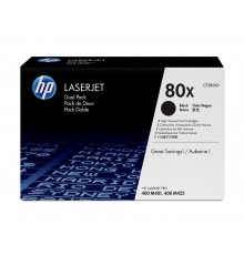 HP 80X 2-pack High Yield Black Original LaserJet Toner Cartridges