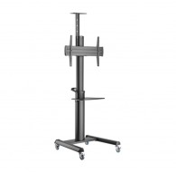 Gembird TVS-70T-02 Aluminum TV floor stand with caster wheels, 37" - 70", black