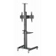 Gembird TVS-70T-02 Aluminum TV floor stand with caster wheels, 37" - 70", black