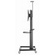 Gembird TVS-70T-02 Aluminum TV floor stand with caster wheels, 37" - 70", black