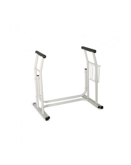 Verstellbarer Toilettensitz mit Platz für Zeitung weiß