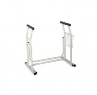 Verstellbarer Toilettensitz mit Platz für Zeitung weiß