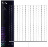 Twinkly Matrix - 480 RGB LED Pearl-shaped lights, clear wire, 3.3x3.3ft F-plug type
