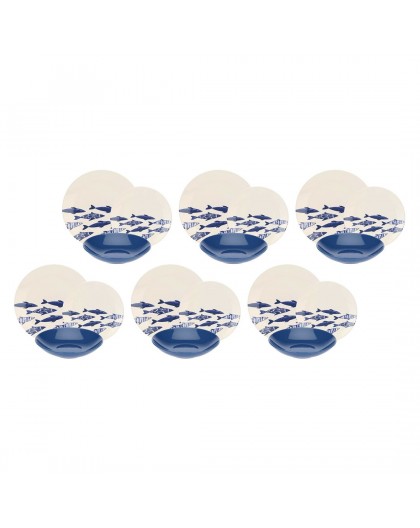 ROSE&TULIPANI THE BLUE ONES Dinner service for 6 people