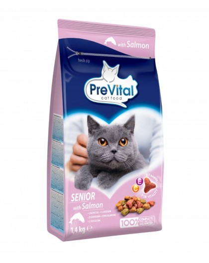 PREVITAL Senior Salmon - dry cat food - 1,4kg